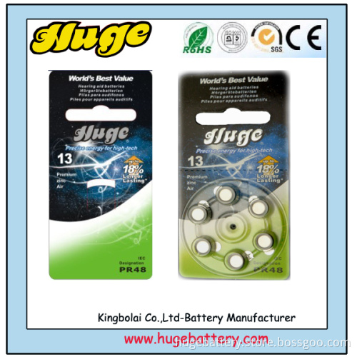 2013 Hot-Sale 1.4V A13 Battery